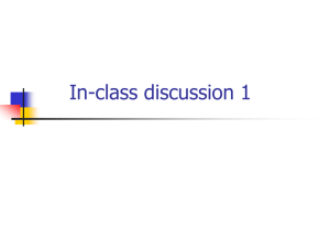 In-class discussion 1