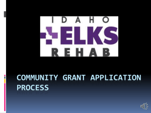 Community Grant Application Process