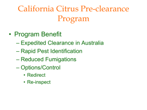 California Citrus Pre-clearance Program