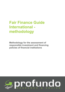 Fair Finance Guide International - methodology