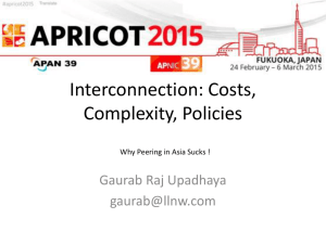 Interconnection: Costs, Complexity, Policies