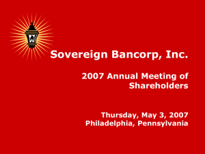 Sovereign Bancorp, Inc. 2007 Annual Meeting of - Corporate-ir