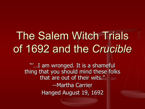 crucible salem witch trails ppt