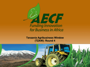 Tanzania Agribusiness Window (TZAW): Round 4