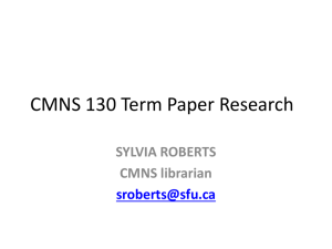 CMNS 130 term paper research
