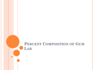 percent composition of gum lab