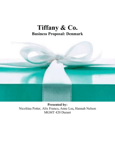 Business Proposal for Expansion – Tiffany & Co.