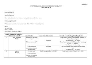 Information Inventory Draft 2 - Milk SA online