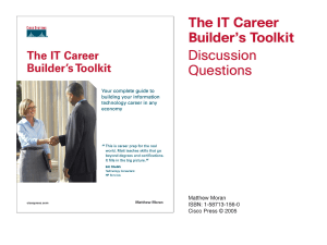 The IT Career Builder's Toolkit Classroom Discussion