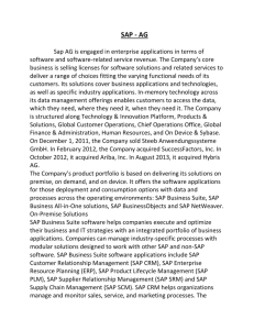 SAP - AG - narendracht
