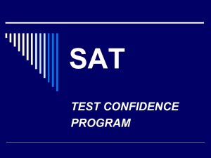 SAT Test Confidence