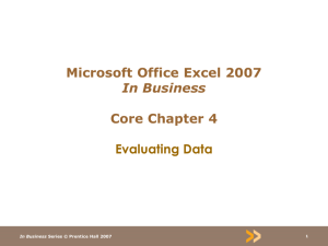 Excel Chapter 4