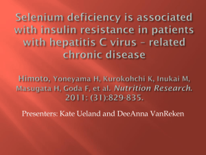 Selenium deficiency is associated with insulin resistance in patients