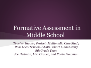 Formative Assessment in Middle School