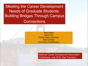 Meeting the Career Development Needs of Graduate Students