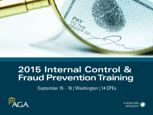 W102: Procurement Fraud Prevention and Internal Controls