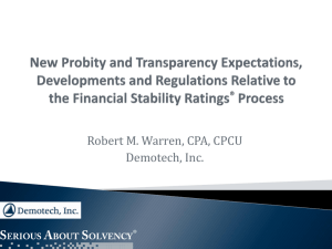 New Probity and Transparency Expectations