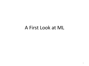 A First Look at ML