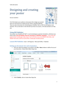 How to design a poster in publisher