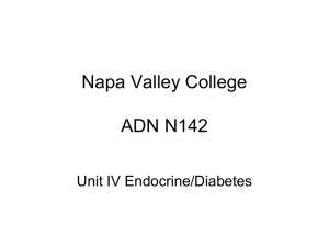 Diabetes Mellitus - Napa Valley College