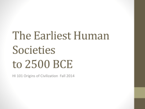The Earliest Human Societies to 2500 BCE