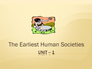 Earliest Human Societies