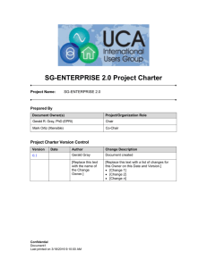 SG-Enterprise 2.0 Project Charter