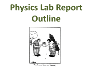 Physics Lab Report Outline