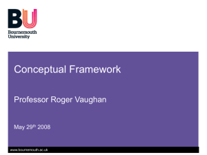 Prof. Roger Vaughan - Conceptual Framework