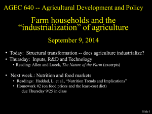 Does agriculture industrialize?