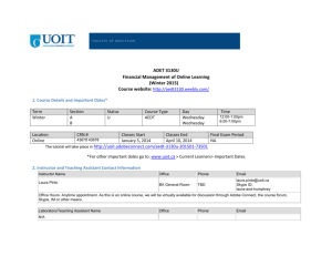 1. Course Details and Important Dates