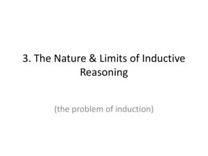 3. The Nature & Limits of Inductive Reasoning