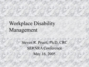 Workplace Disability Management