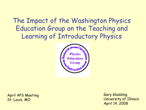 The Impact of the Washington Physics Education Group on the