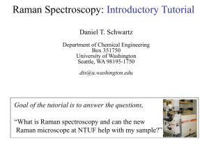 Raman Spectroscopy Tutorial