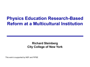 PER-based reform at a multicultural institution