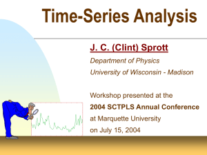 Time-Series Analysis - University of Wisconsin