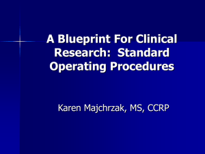 How to Design Standard Operating Procedures (SOP) for Clinical