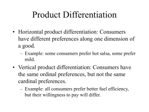 Price Competition and Product Differentiation