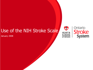 Use of the NIH Stroke Scale