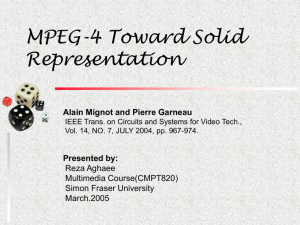 MPEG-4 Toward Solid Representation