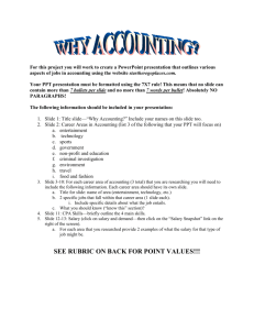 Why Accounting? PPT Rubric