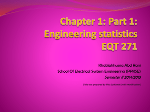 Engineering statistics EQT 271