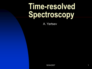 Time-resolved Spectroscopy