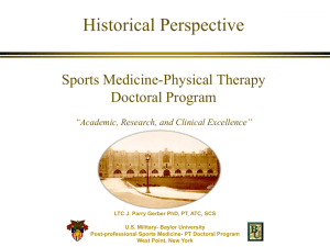 Sports Medicine Physical Therapy Doctoral Residency