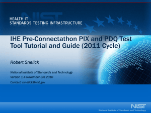 NIST PIX/PDQ Test Tool