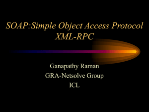 SOAP:Simple Object Access Protocol XML-RPC