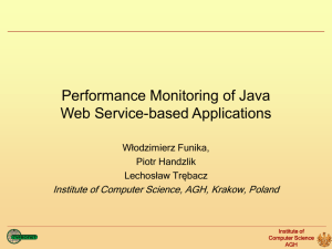 Performance Monitoring of Java Applications Using Web Services