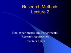 Research Methods Lecture 2