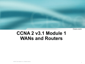 CCNA 2 Module 1 WANs and Routers